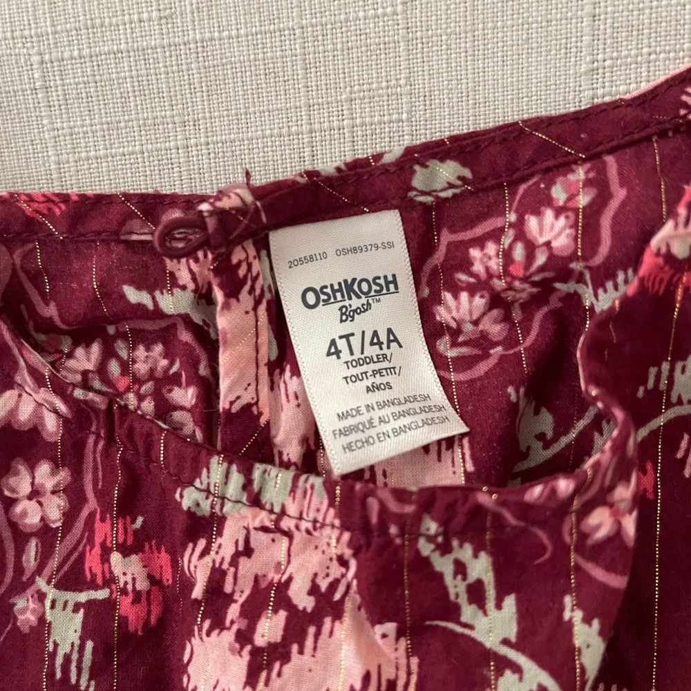 OshKosh floral red dress 4T